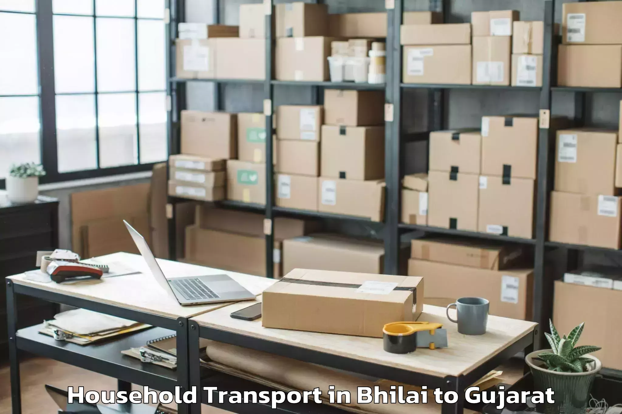 Get Bhilai to Jetalsar Household Transport